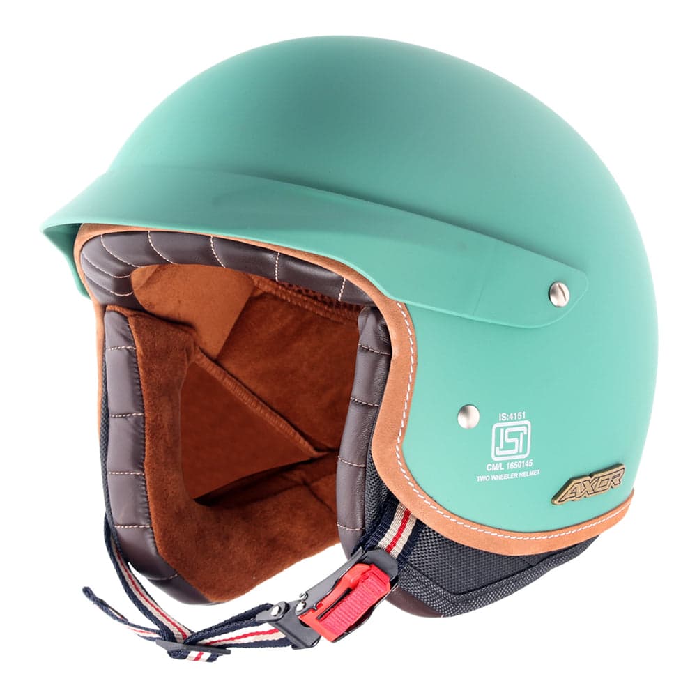 Open face motorcycle helmet